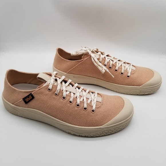 Teva Men Terra Canyon Sneakers Sz 11 Tan Fabric Low Top Lace Up Casual Walking - Picture 4 of 7